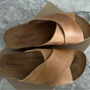 Chocolate Blu slides. Much like a Birkenstock